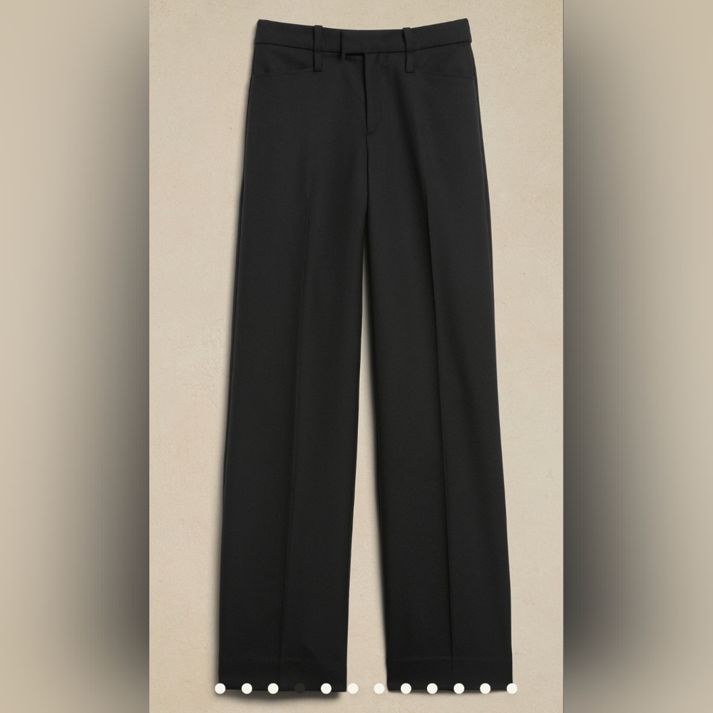 Banana Republic Lido Wide-Leg Italian Wool Pant